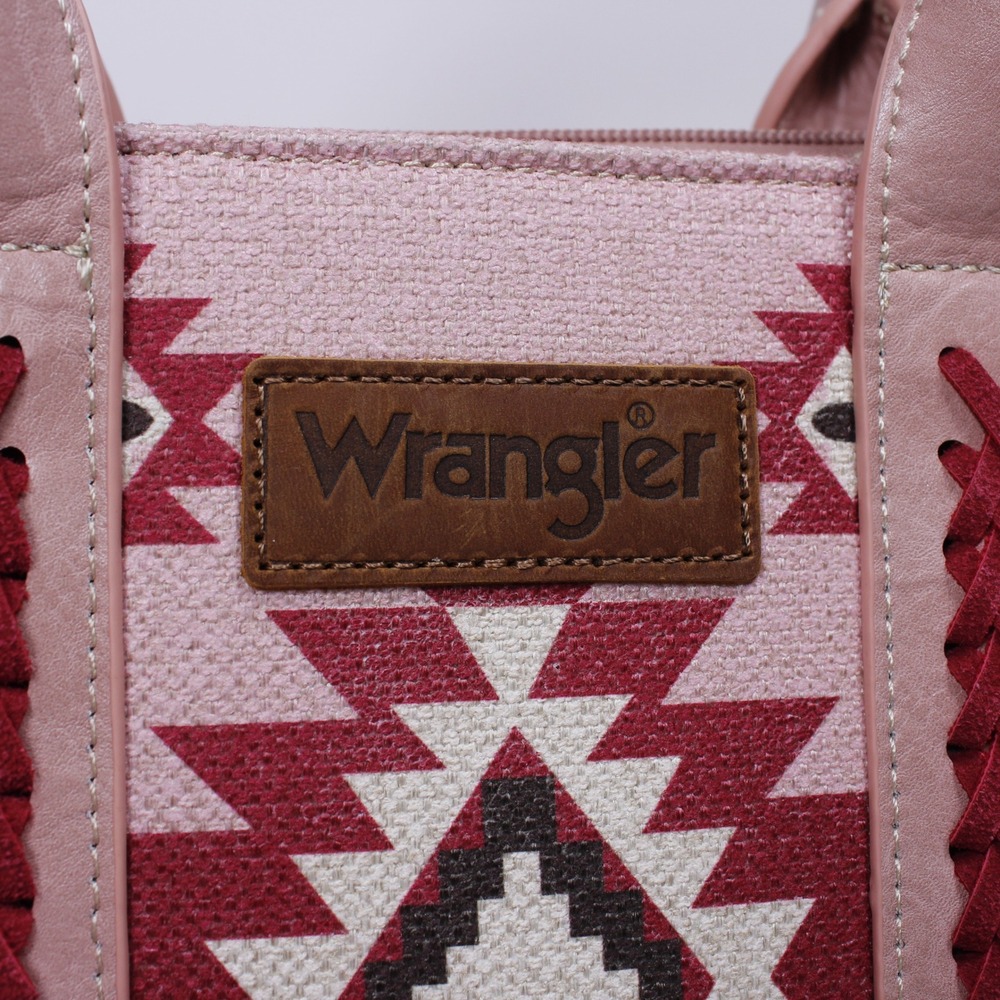 Wrangler Southwestern Pattern Mini Tote Crossbody Brand New With Tags Pink - Picture 2 of 7